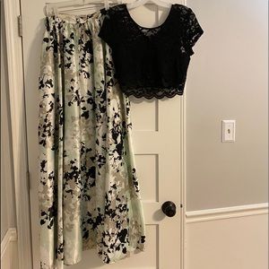 Two piece prom dress